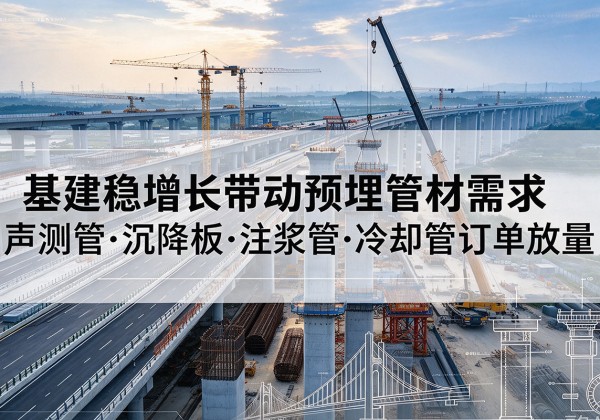 双滦基建稳增长带动预埋监测管材需求，声测管、沉降板、注浆管订单持续放量